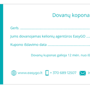 EasyGO dovanų kuponas
